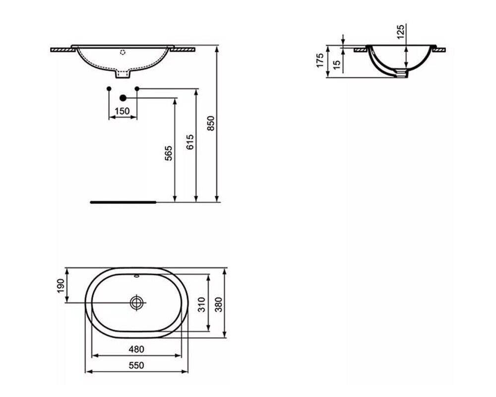Умывальник Ideal Standard 55см Connect E504701 ( Идеал Стандарт )