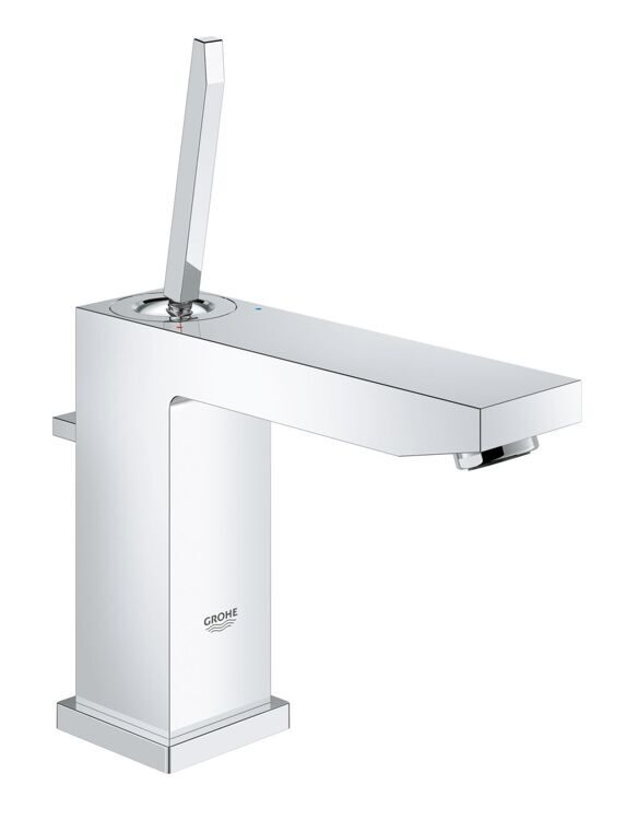 Смеситель GROHE Eurocube Joy для раковины M-size, с донным клапаном, хром 23657000 (Гроя)