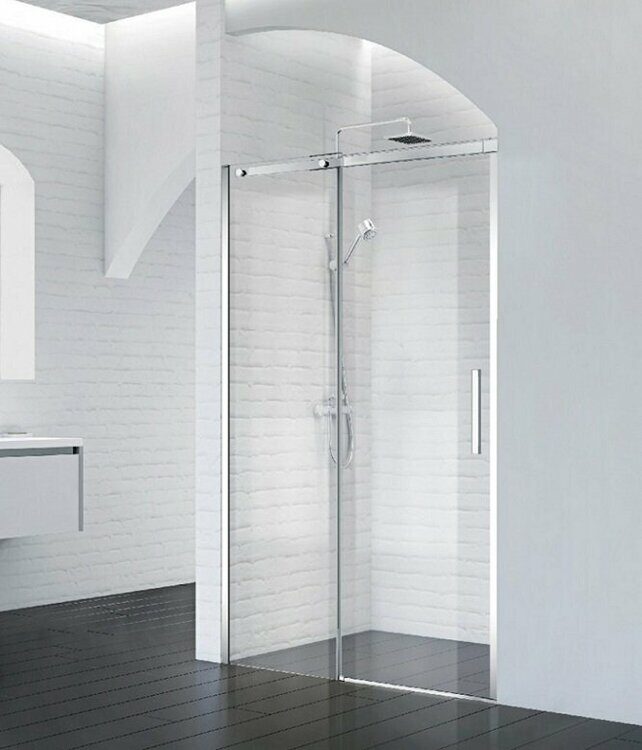 Дверь в нишу BelBagno ACQUA 1300 x 1950 мм., прозрачное стекло, профиль хром  ACQUA-BF-1-130-C-Cr