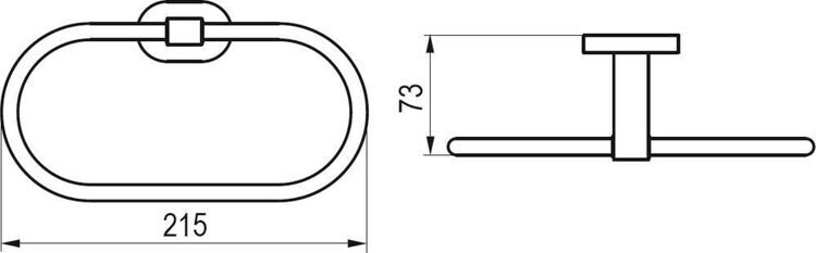 Полотенцедержатель овальный RAVAK CR 300.00 X07P190