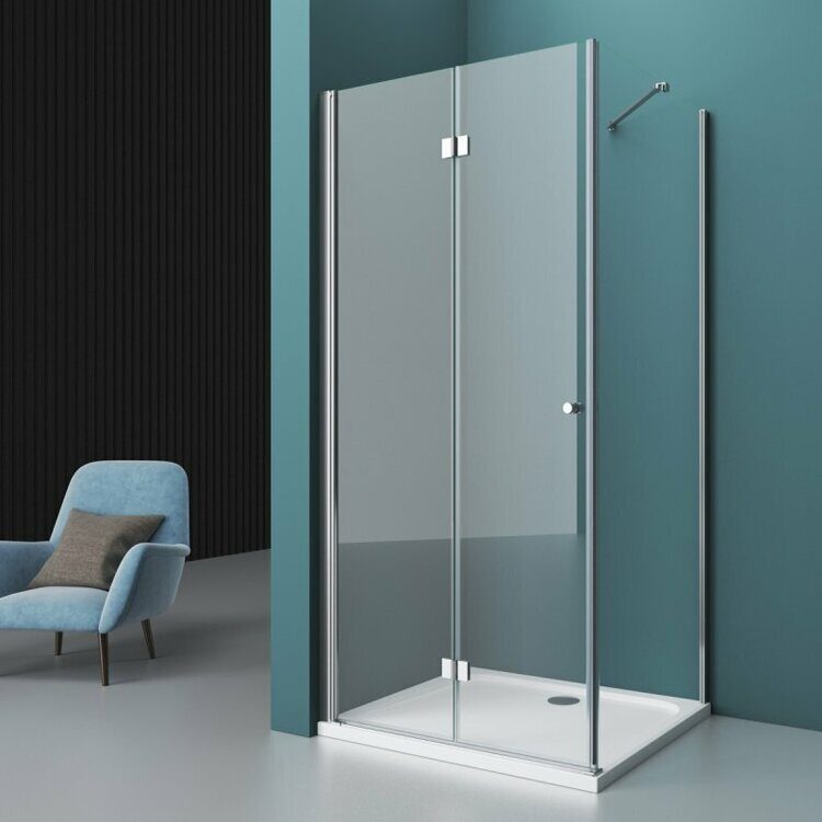 Душевой уголок BELBAGNO ALBANO-ASH-1 700x900x1950 прозрачное/хром ALBANO-ASH-1-70/90-C-Cr