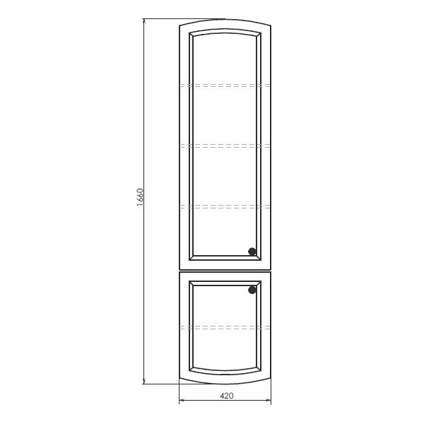 Шкаф-колонна Comforty Палини-42 белый