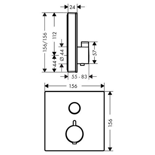 Термостат для душа Hansgrohe 26 л/мин, белый/хром ShowerSelect 15737400