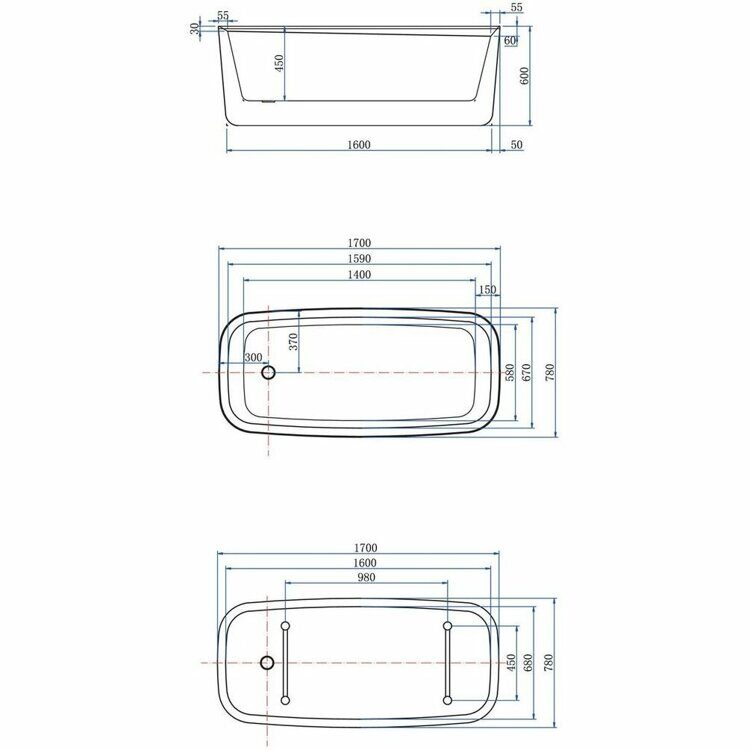 Ванна отдельностоящая Allen Brau Infinity 170 х 78 см., акриловая, белый матовый / платина  2.21003.21/PGM