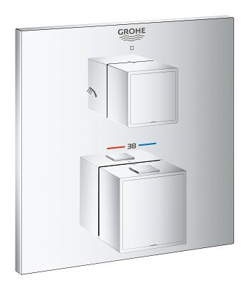 Термостат для душа Grohe Grohtherm Cube с переключателем 2 положения, хром 24154000