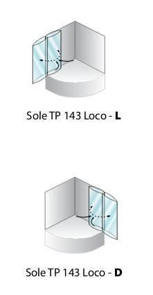 Душевая шторка Kolpa-San правая SOLE TP 143 LOCO D