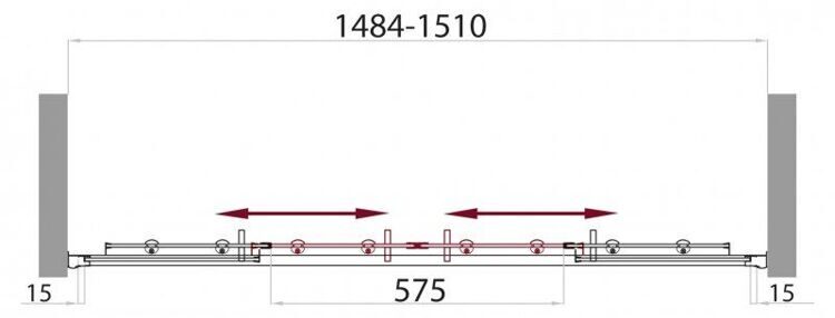 Душевая шторка на ванну BELBAGNO UNO-VF-2-170/145-C-Cr