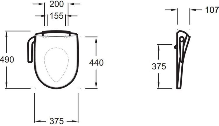 Унитаз Jacob Delafon Odeon Up подвесной 54х36,5 см (бел) с крышкой-биде микролифт E4764-00 97301-0 (Якоб Делафон)