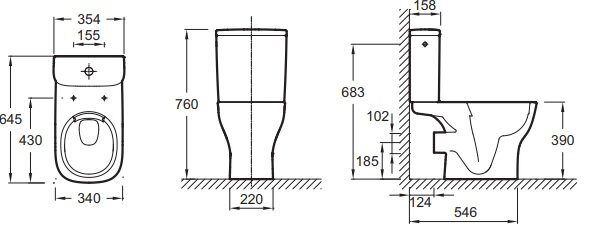 Унитаз напольный Jacob Delafon Struktura безободковый UJX102-00 ETE212-00 E70024-00