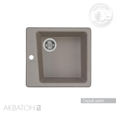 Кухонная мойка Акватон Парма 51х47 см, серый шелк 1A713032PM250