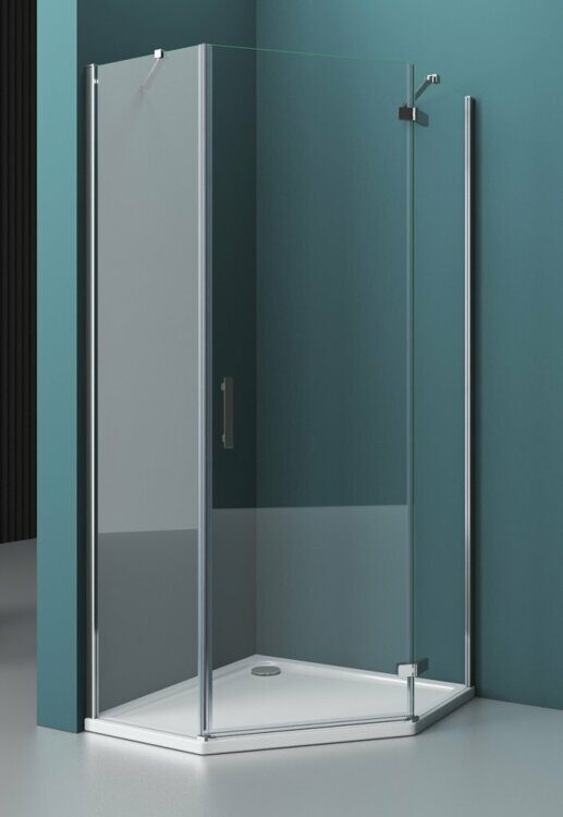 Душевой уголок BELBAGNO KRAFT-P-1 1000x1000x1950 прозрачный/хром KRAFT-P-1-100-C-Cr-L