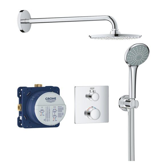 Набор Grohe Grohtherm для комплектации душа с Rainshower Cosmopolitan 210, квадрат 34734000