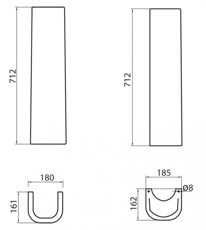 Раковина Belbagno SABRINA на пьедестале BB122L BB122P