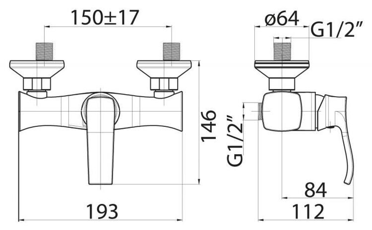 Смеситель для душа BelBagno Trula (БелБагно) TRU-ESDM-CRM