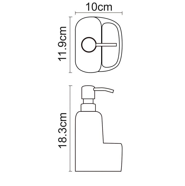 Дозатор с емкостью для губки WasserKRAFT  K-8499