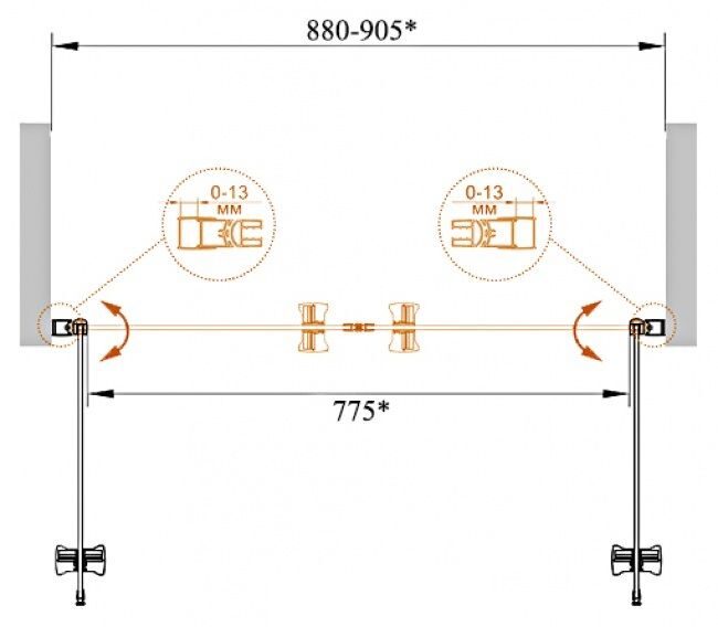 Душевая дверь Cezares ECO-B-2-90-C-Cr