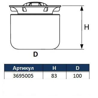 Погружной стакан с мембраной 3695005 Tece