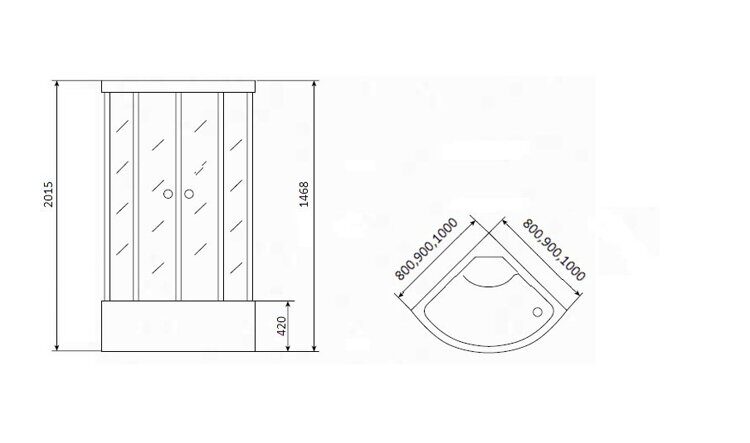 Душевая кабина Timo ECO 90*90 TE-0790