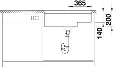 Гранитная мойка Blanco SUBLINE 700-U Level SILGRANIT PuraDur белый с отв.арм. InFino 523542