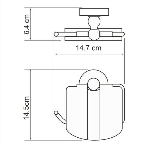 Держатель туалетной бумаги с крышкой WasserKRAFT Aland  K-8525