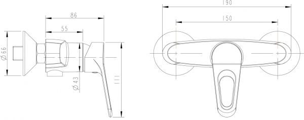 Смеситель для душа Eco-D Bravat F993158C-01