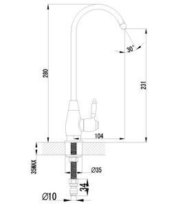 Кран для питьевой воды, бронза Lemark LM4840B