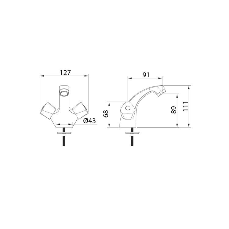 Смеситель для умывальника Tring Milardo TRISB01M01