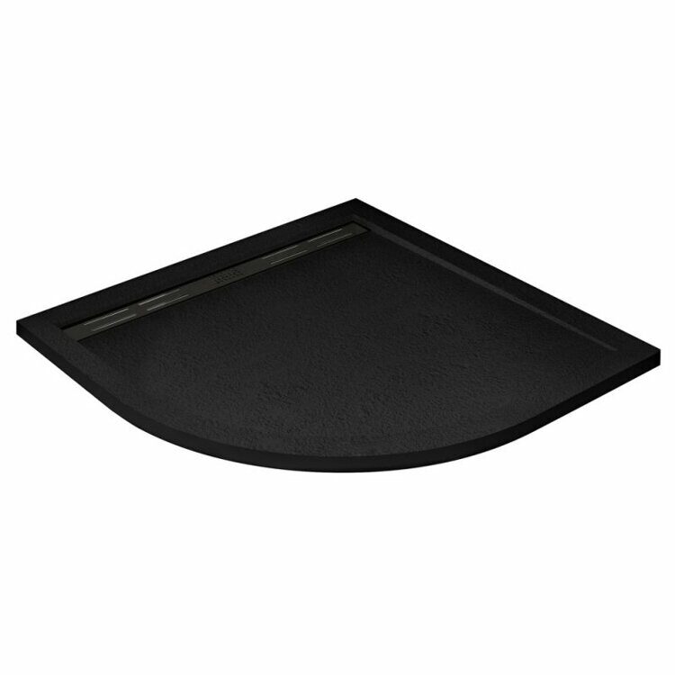 Поддон из литьевого мрамора Cezares Tray-AS-R 90 х 90 см., 1/4 круга, чёрный  TRAY-AS-R-90-30-NERO