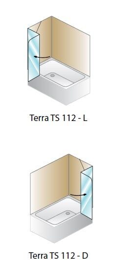 Душевая шторка Kolpa-San левая TERRA TS 112 L