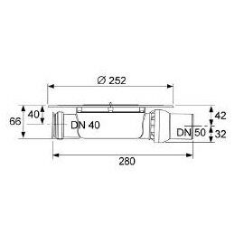 Сифон горизонтальный низкий c фланцем DN 50 Tece Drainpoint S 3601400