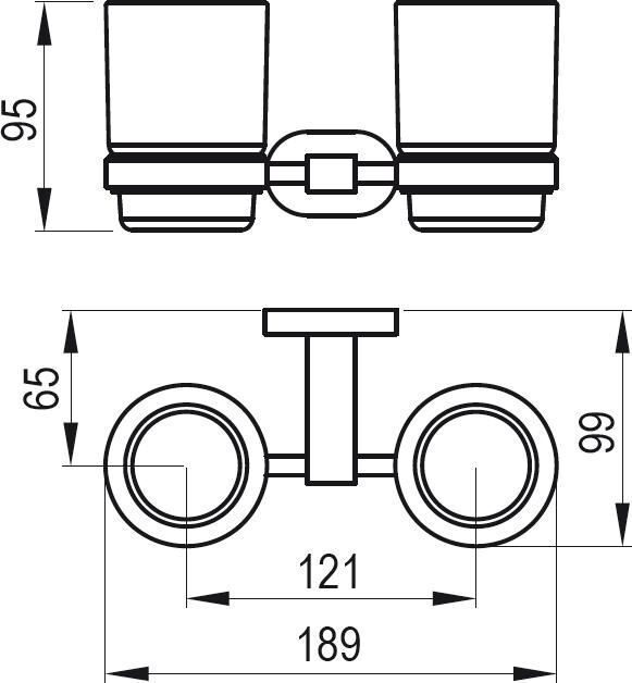 Двойной держатель с двумя стаканами RAVAK CR 220.00 X07P189