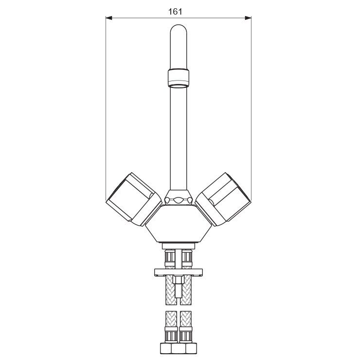 Смеситель для кухни  Vidima ECO хром  BA165AA