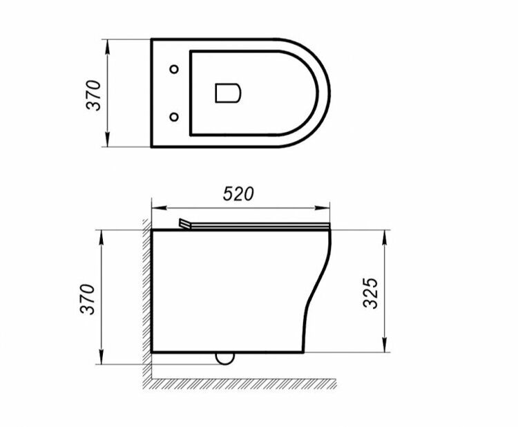 Унитаз BelBagno Acqua 52х37 см, подвесной, безободковый, с крышкой-сиденьем микролифт BB340CHR BB2020-1SC