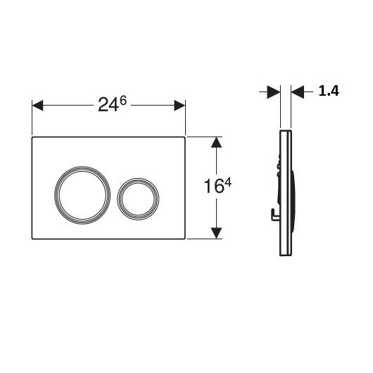 Смывная клавиша Geberit SIGMA 21 (плитка Mustang, глянцевый хром) 115.884.JM.1