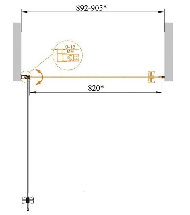 Душевая дверь Cezares ECO-B-1-90-C-Cr