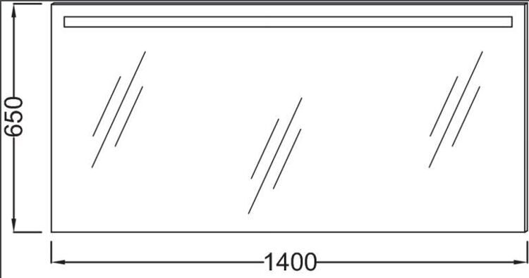 Зеркало 140 см Parallel с подсветкой, сенсором и подогревом EB1420-NF Jacob Delafon